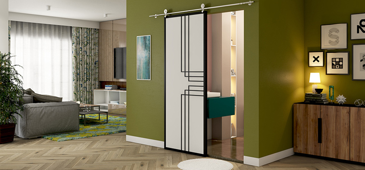 sliding bathroom door installation in Rowland Heights